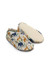 Kokopatik Organic Cotton Baby Booties – Non-Slip Sole, Newborn Booties, Home & Nursery Shoes, Animated Forest Pattern Booties