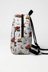 Construction Pattern Personalized Toddler Backpack – Small Size Kids Backpack for Ages 1–3, Daycare Bag
