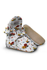Construction Site Baby Booties – Non-Slip Cotton Slippers for Little Builders