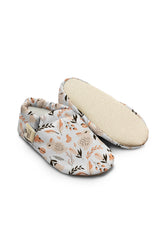 Kokopatik Organic Cotton Baby Booties – Non-Slip Sole, Newborn Booties, Home & Nursery Shoes, Salmon Bunny Pattern Booties