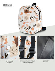 Salmon Bunny Pattern Toddler Backpack – Small Size Kids Backpack for Ages 1–3, Daycare Bag