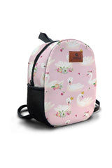 Crowned Swan Pattern Preschool Backpack – Medium Size Kids Backpack for Ages 3–5, Daycare Bag