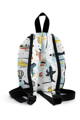Flying Vehicles Pattern Preschool Backpack – Medium Size Kids Backpack for Ages 3–5, Daycare Bag