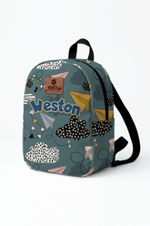 Kite Pattern Personalized Toddler Backpack – Small Size Kids Backpack for Ages 1–3, Daycare Bag