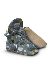 Kite Pattern Slippers, Non-Slip Sole, Organic Cotton Lined, Unisex Baby Slippers
