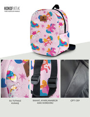 Unicorn Pattern Toddler Backpack – Small Size Kids Backpack for Ages 1–3, Daycare Bag