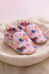 Kokopatik Non-Slip Sole, Indoor/Creche Booties, Unisex Baby Booties, Cotton Newborn Shoe, Unicorn Pattern