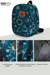 Space Pattern Toddler Backpack – Small Size Kids Backpack for Ages 1–3, Daycare Bag