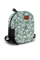 Green Dino Pattern Preschool Backpack – Medium Size Kids Backpack for Ages 3–5, Daycare Bag