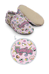 Make It Yours – Personalized 90s Pattern Booties for Babies | Non-Slip, Cotton, Unisex