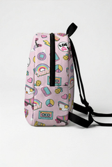 90s Pattern Personalized Toddler Backpack – Small Size Kids Backpack for Ages 1–3, Daycare Bag