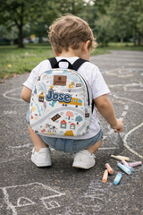 Utopia Pattern Personalized Toddler Backpack – Small Size Kids Backpack for Ages 1–3, Daycare Bag
