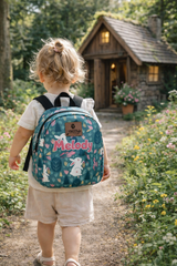 Rabbit Pattern Personalized Toddler Backpack – Small Size Kids Backpack for Ages 1–3, Daycare Bag