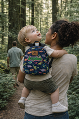 Dinno Pattern Personalized Toddler Backpack – Small Size Kids Backpack for Ages 1–3, Daycare Bag