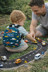 Cars Pattern Personalized Toddler Backpack – Small Size Kids Backpack for Ages 1–3, Daycare Bag