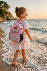 Pink Watermelon Pattern Personalized Backpack – Medium Size Kids Backpack for Ages 3–6, Daycare Bag