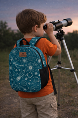 Space Pattern Preschool Backpack – Medium Size Kids Backpack for Ages 3–5, Daycare Bag