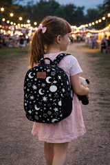 Night Pattern Preschool Backpack – Medium Size Kids Backpack for Ages 3–5, Daycare Bag
