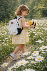 Daisy Pattern Preschool Backpack – Medium Size Kids Backpack for Ages 3–5, Daycare Bag