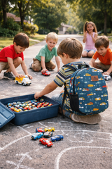 Cars Pattern Preschool Backpack – Medium Size Kids Backpack for Ages 3–5, Daycare Bag