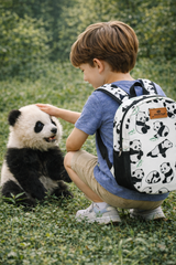 Crazy Panda Pattern Preschool Backpack – Medium Size Kids Backpack for Ages 3–5, Daycare Bag
