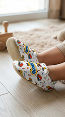 Make It Yours – Personalized Construction Site Booties for Babies | Non-Slip, Organic Cotton, First Step Shoes