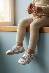 Make It Yours – Personalized Big Traffic Adventure Booties for Babies | Non-Slip, Organic Cotton, Indoor Use