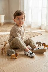 Make It Yours – Personalized Cartoon Pattern Booties for Babies | Non-Slip, Cotton, Unisex