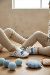 Make It Yours – Personalized Blue Sea Adventure Booties for Babies | Non-Slip, Organic Cotton, First Step Shoe