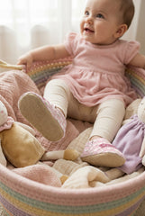 Make It Yours – Personalized Crowned Swan Pattern Booties for Babies | Non-Slip, Cotton, Unisex