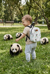 Panda Pattern Toddler Backpack – Small Size Kids Backpack for Ages 1–3, Daycare Bag