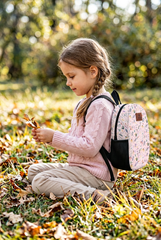 Pink Spring Pattern Preschool Backpack – Medium Size Kids Backpack for Ages 3–5, Daycare Bag