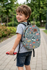 Road Pattern Preschool Backpack – Medium Size Kids Backpack for Ages 3–5, Daycare Bag