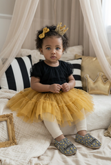 Make It Yours – Personalized Gold Heart Pattern Booties for Babies | Non-Slip, Cotton, Unisex