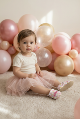 Make It Yours – Personalized Pink Bubble Booties for Babies | Non-Slip, Cotton, Home & Nursery Use