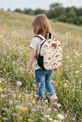 Salmon Bunny Pattern Preschool Backpack – Medium Size Kids Backpack for Ages 3–5, Daycare Bag