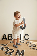 Make It Yours – Personalized Alphabe Booties for Babies | Non-Slip, Cotton, Home & Nursery Use
