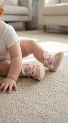 Pink Bubble Baby Booties – Soft and Playful Cotton Booties