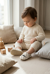 Make It Yours – Personalized Mickey Pattern Booties for Babies | Non-Slip, Organic Cotton, First Step Shoes