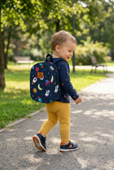 Astronaut Pattern Toddler Backpack – Small Size Kids Backpack for Ages 1–3, Daycare Bag
