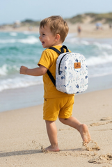 Blue Ocean Adventure Pattern Toddler Backpack – Small Size Kids Backpack for Ages 1–3, Daycare Bag
