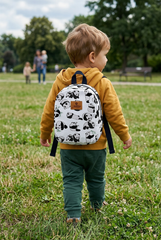 Crazy Panda Pattern Toddler Backpack – Small Size Kids Backpack for Ages 1–3, Daycare Bag