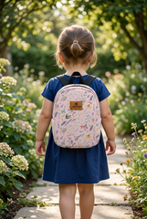 Pink Spring Pattern Toddler Backpack – Small Size Kids Backpack for Ages 1–3, Daycare Bag