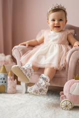 Little Princess Baby Booties – Soft & Elegant Non-Slip Slippers for Baby Girls