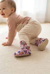 Unicorn Pattern Slippers, Non-Slip Sole, Organic Cotton Lined, Unisex Baby Slippers