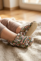 Make It Yours – Personalized Flowered Rabbit Booties for Babies | Non-Slip, Organic Cotton, First Step Shoes
