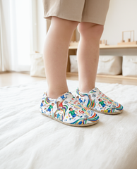 Kokopatik Organic Cotton Baby Booties, Non-Slip Sole, Newborn Shoe, Indoor/Creche Footwear,Football
