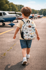Flying Vehicles Pattern Preschool Backpack – Medium Size Kids Backpack for Ages 3–5, Daycare Bag