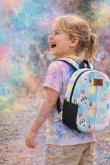 Colorful Pattern Preschool Backpack – Medium Size Kids Backpack for Ages 3–5, Daycare Bag