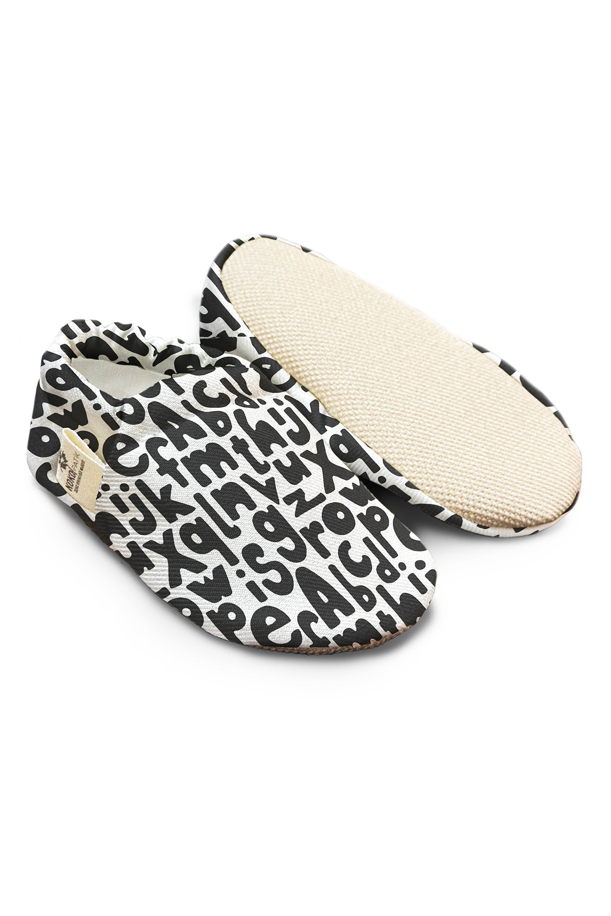 Kokopatik, Non-Slip Sole, Home & Nursery Slippers, Unisex Baby Booties, Cotton Newborn Booties, Alphabe Patterned Booties